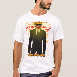 "Orange Man Motivation T-Shirt - Penser grand, fai
