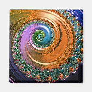 Orange Mandelbrot Magnet
