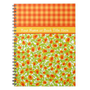 Orange Marigolds et vérifier En vichy Carnet Spira