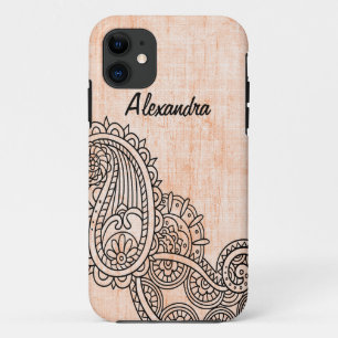 Orange Mehndi Motif BT iPhone 5 Coque