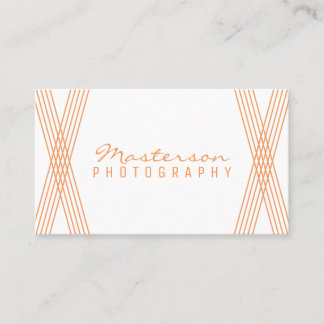 Orange Modern Deco Carte de visite