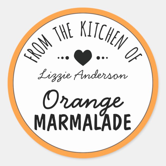Orange moderne de la cuisine du Étiquette (Devant)