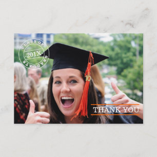 Orange moderne du Merci   d'obtention du diplôme