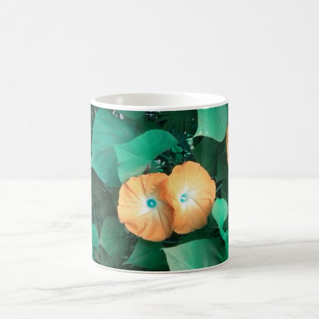 Orange Morning Glories Mug (Centre)
