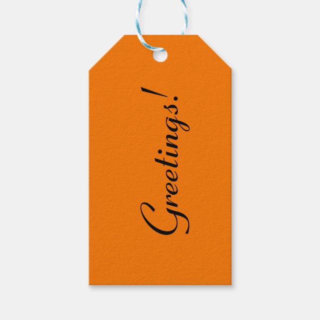 Orange n°1, Étiquette cadeau Orange (Devant)