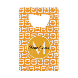 Orange Owls Custom Monogramme