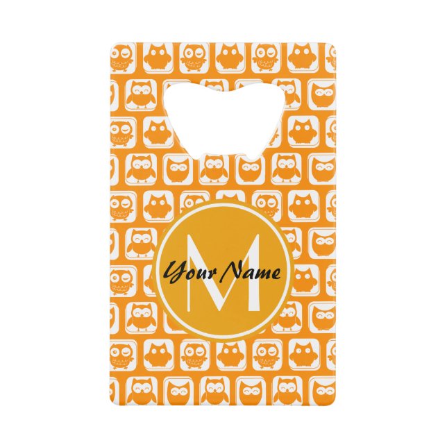 Orange Owls Custom Monogramme (Devant)