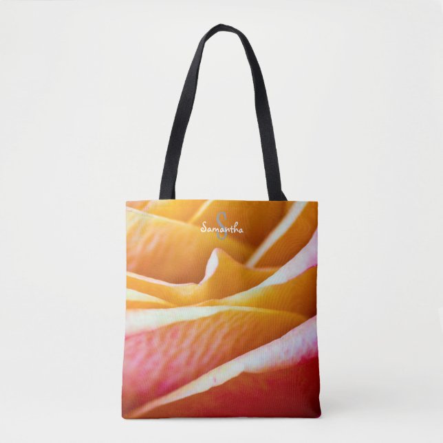 Orange-pink rose Tote bag (Devant)