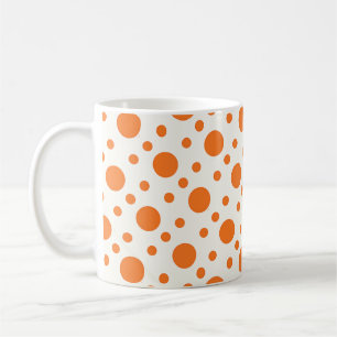Orange Polka Dot Retro Design Mug