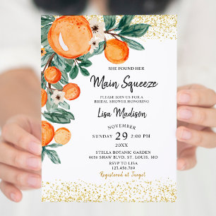 Orange principal presser nuptiale invitation à la 