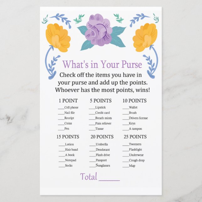 Orange Purple Flowers Qu'y a-t-il dans votre jeu d (Devant)