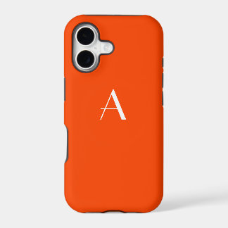 Orange Red Monogram iPhone 5 Coque