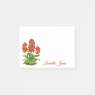 Orange Red Orchid Flowe Post-It Notes