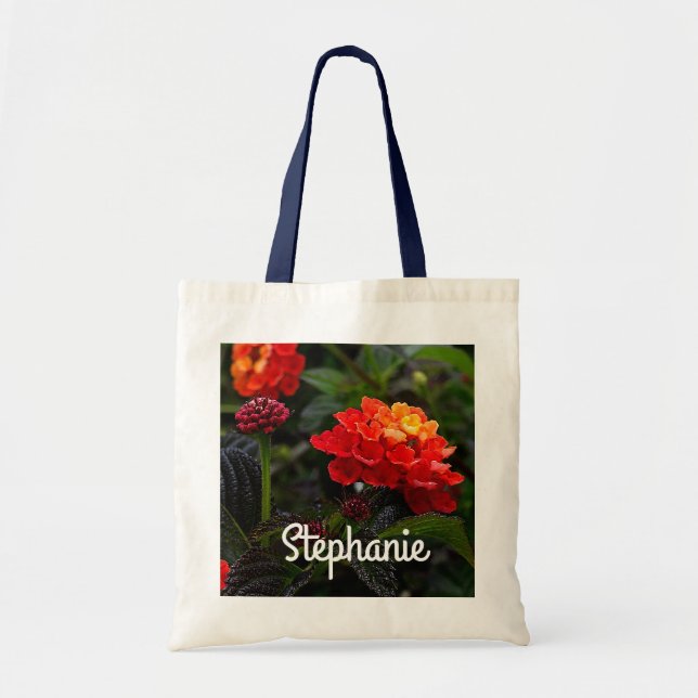 Orange Red Trailing Lantana #1-2 Tote Bag (Devant)