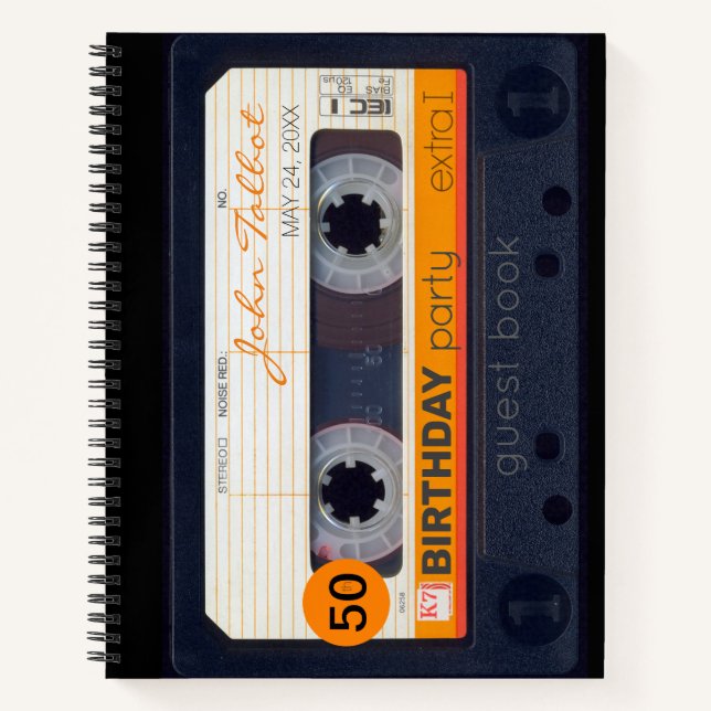 Orange Retro Audiotape 50e anniversaire Livre d'or (Devant)