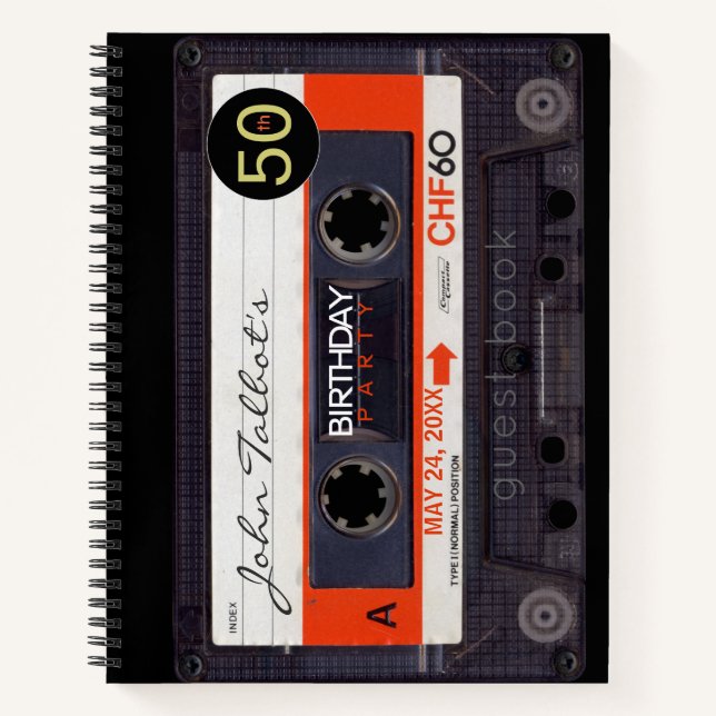 Orange Retro Audiotape 50e anniversaire Livre d'or (Devant)