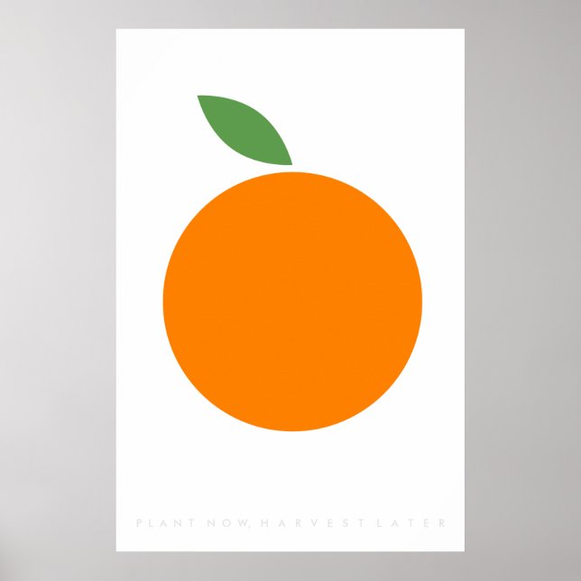 Orange Retro Poster 60's 70's Citation (Devant)
