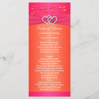 Orange rose Floral, Programme de mariage des coeur