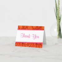 Orange rose Gerbera Carte de remerciements Fleur m