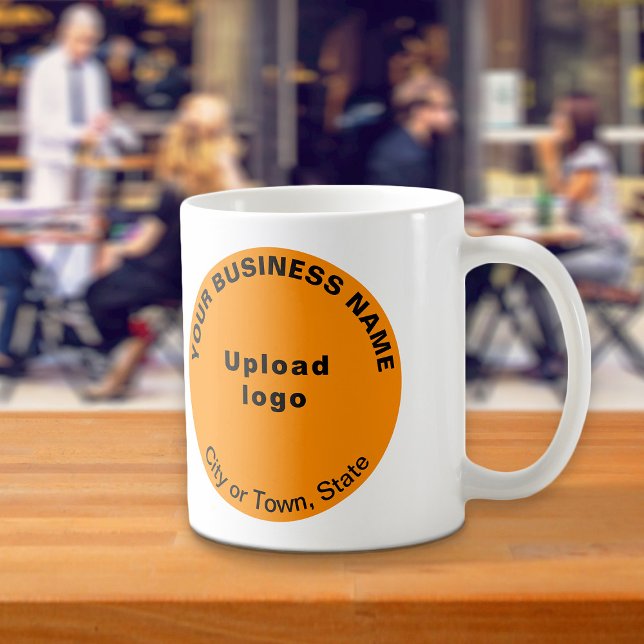 Orange Round Business Marque sur Mug (Orange round business brand on mug)