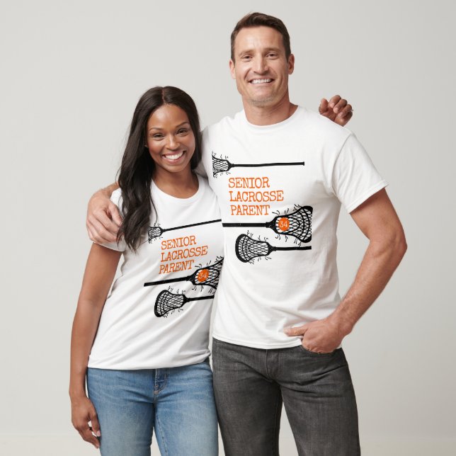 Orange School Year Lacrosse Parent T-shirt (Unisexe)