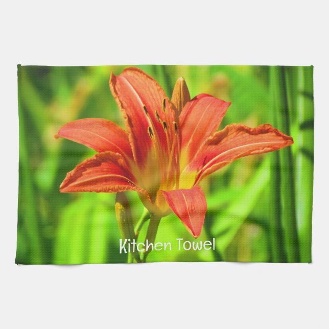 Orange Serviette de cuisine diurne (Horizontal)
