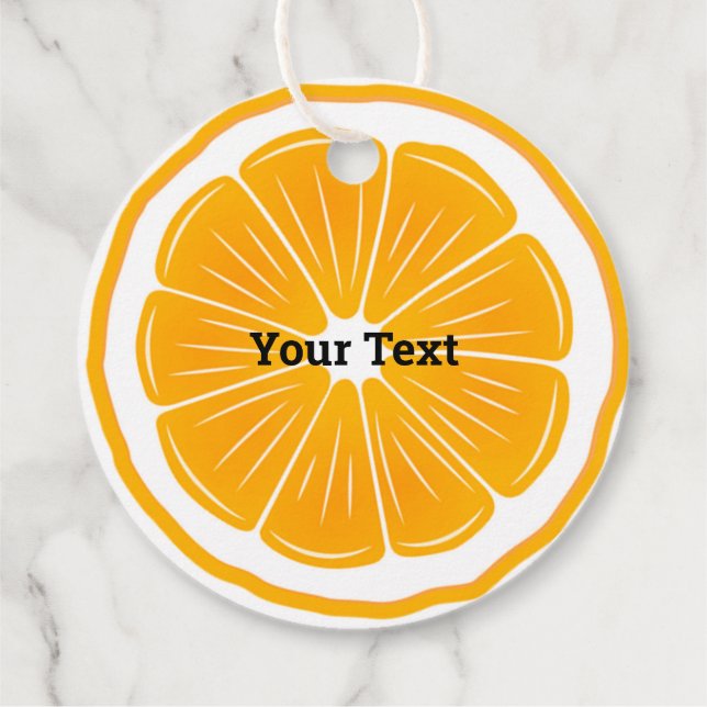 Orange Slice Design Favoriser les étiquettes de pr (Dos)