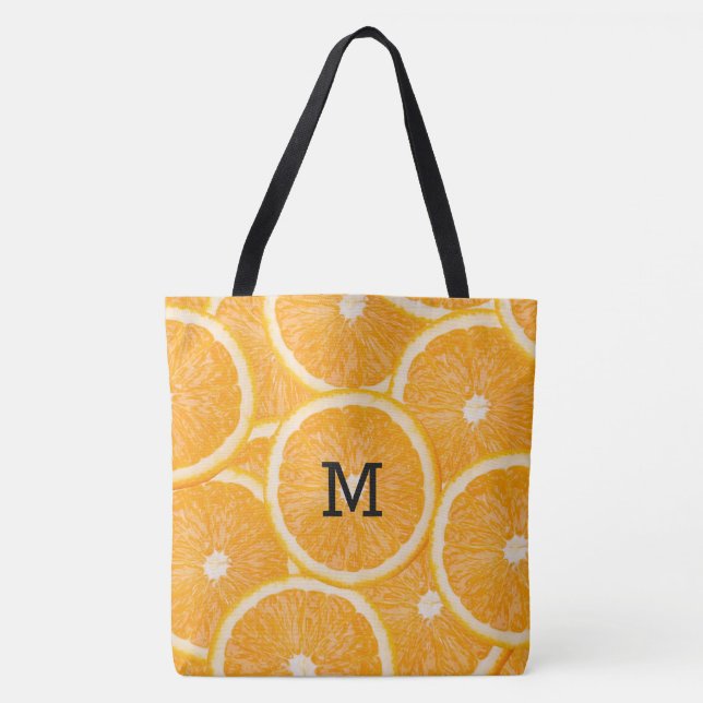 Orange Slices sacs monogramme personnalisés (Devant)