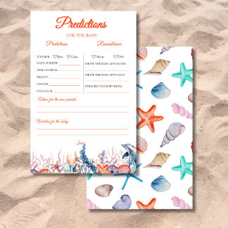 Orange sous le baby shower de mer Jeu de prédictio