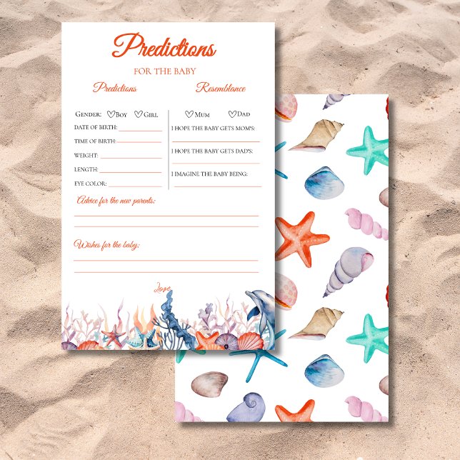Orange sous le baby shower de mer Jeu de prédictio (Créateur téléchargé)