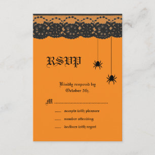 Orange Spiders and Lace RSVP