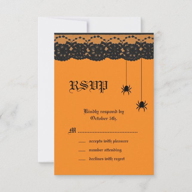 Orange Spiders and Lace RSVP (Devant)