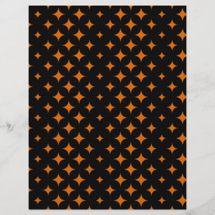 Orange sur papier artisanal Motif d'Halloween noir