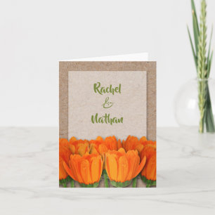 Orange Tulips sur Kraft Merci Notes