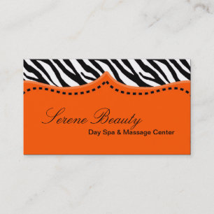 Orange Zebra Imprimer Motif animal Carte de visite