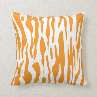 Orange Zebra Print American MoJo Coussin