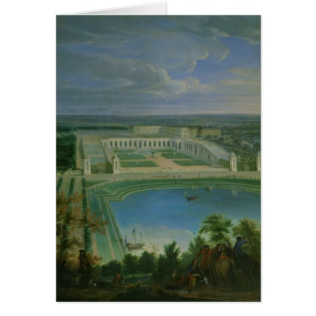 Orangerie et le château à Versailles, 1696 (Devant)