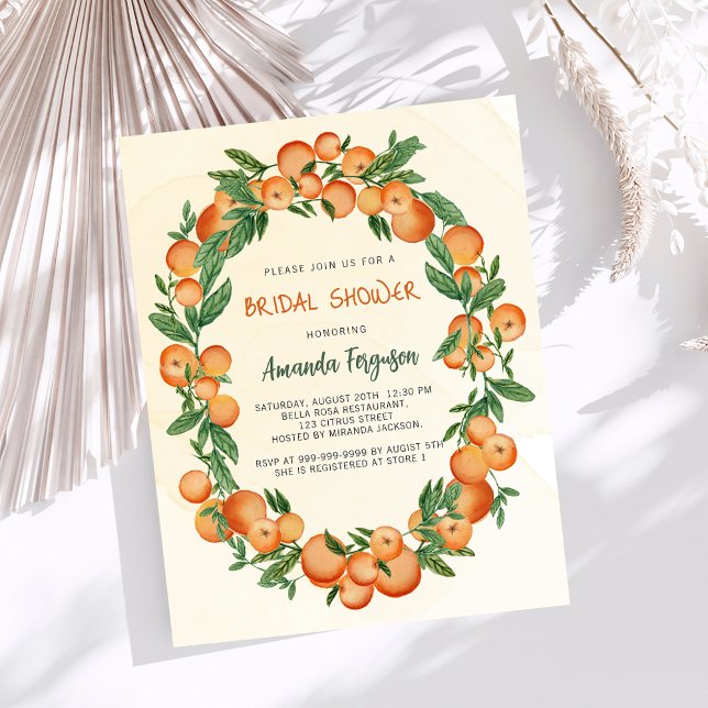 Oranges agrumes budget nuptiale invitation à la do (Créateur téléchargé)