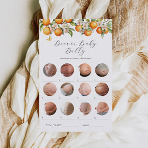 Oranges Bière ou Bébé Belly Baby shower Jeu