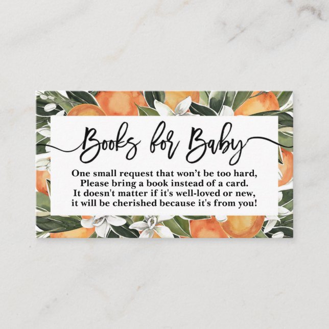 Oranges Cuties apporter une carte de livre (Devant)