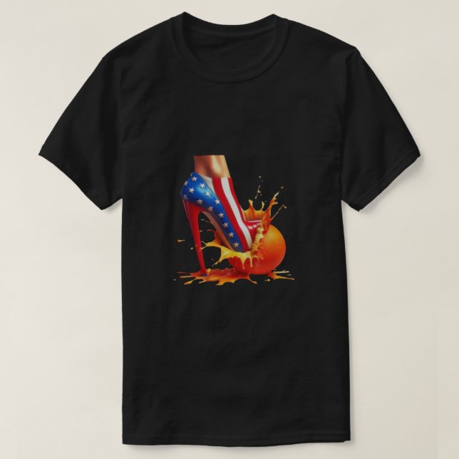 Oranges écrasantes à talons hauts Kamala Harris Ts (Design devant)