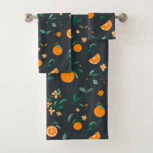 Oranges en fleurs d'agrumes et feuillage Botanique