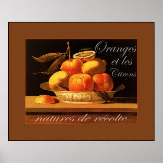 Oranges et les Citrons ~ Poster français Vintage