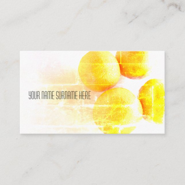 Oranges funky Bio Feer Carte de visite (Devant)