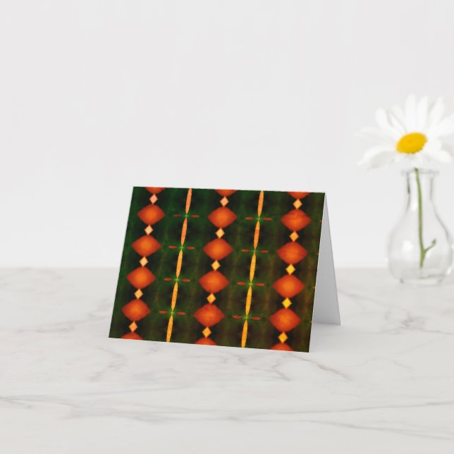Oranges lumineuses Carte Nota Vierge Art Abstrait (Petite plante)