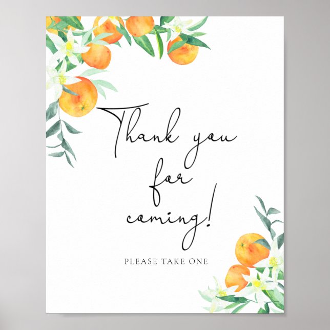 oranges \ Merci d'être venu Poster (Devant)