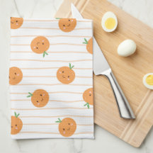 Oranges mignonnes Imprimer - Serviette de cuisine