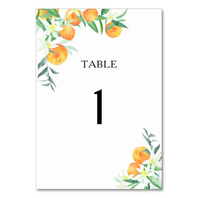 Oranges - numéro de table de mariage (Par défaut)