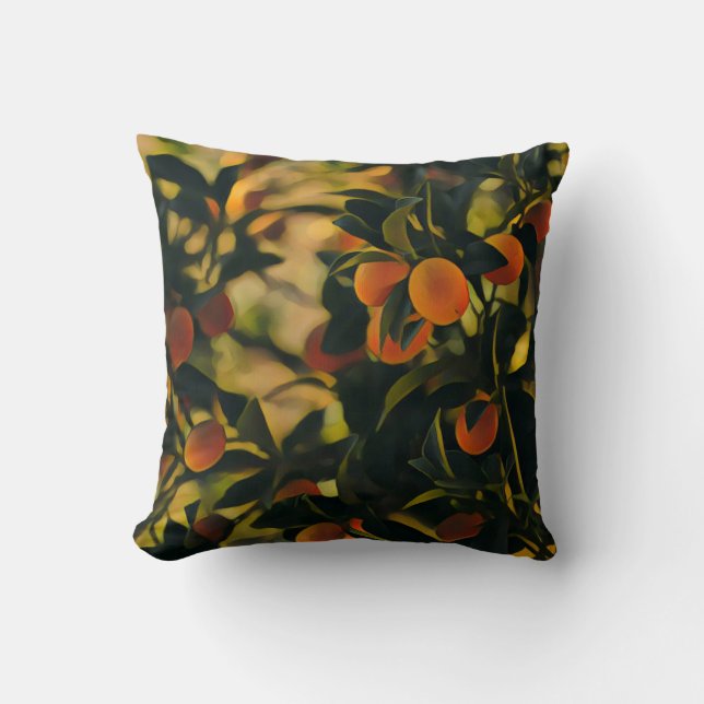 Oranges Obsession Jardin Jeu Oreiller / Coussin (Recto)