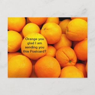 Oranges sur une carte postale, Funky Fruit Food Ca